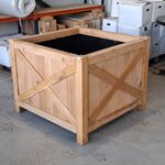 2x Bloembak, Massief eiken | 120x120x95 cm