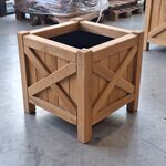 2x Bloembak, Massief eiken | 60x60x60 cm