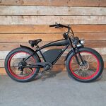 Retro elektrische fatbike, Zwart