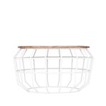 Salontafel Label51, PIXEL, wit/naturel