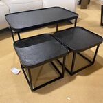 Set van 3 salontafels, zwart