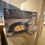 Wok pan Explora  Italia Risolie, zwart