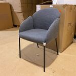Set van 6 eetkamerstoelen, grijs