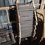8x Terras stoelen met trolley, donker bruin