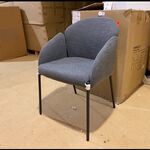 Set van 6 eetkamerstoelen, grijs