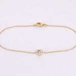 Gouden armband met diamanten hartje 0.10 carat