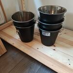 5x Champagne cooler, zwart