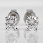 Witgouden diamanten oorbellen van 0.60 carat