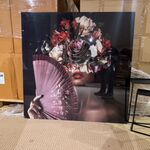 Schilderij gehard glas Bloemenvrouw Homebound