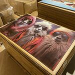 Schilderij gehard glas Lama’s