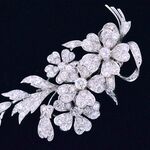 Antieke broche met diamanten 12.00 carat