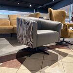Fauteuil draai Knudsen, olive groen / zebra