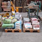 Assortiment pleister, mortel, lijm, O.a. Knauf, Eurocol