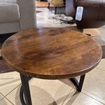 Salontafel rond Tower, mango/zwart