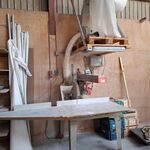 Afkortzaag, Verboom, Omga radial arm saw, met stofafzuiging