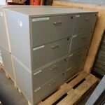 2x Ladekast met 4 laden, grijs
