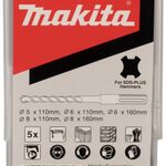 Ca. 18x 5-delige SDS borenset, Makita, D-00795