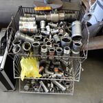 3x Draadmand met megapress koppelingen, Viega, Megapress, Grijs