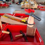 2x Straathamer met tegelklopper en klos