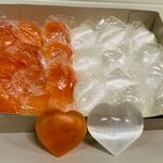 Ca. 24x Seleniet hart wit / oranje