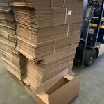 Ca. 105x Verzenddozen, dubbelgolf, 2 maten