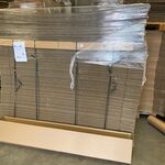 Ca. 225x Stuks lange verzenddozen, dubbelgolf, bruin