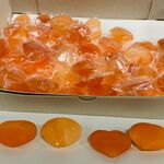 Ca. 50x Seleniet hartjes, oranje