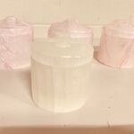 4x Seleniet pot met deksel