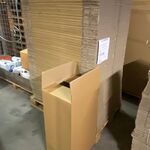 Ca. 115x Verzenddozen 43x32x75cm, dubbelgolf, bruin