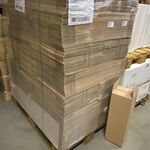 Ca. 375x Verzenddozen 20x20x60cm zware enkelgolf, bruin