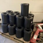 Ca. 21x Vlam dovende afvalbakken, rond, 15 liter