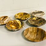 6x Aragoniet (of Onyx-Marmer) schalen