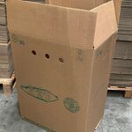 Ca. 165x Grote verzenddozen Euro 80, dubbelgolf, bruin