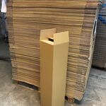 Ca. 250x Kokerdozen, bruin, 25x25x105cm
