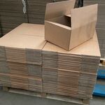 Ca. 155x Verzenddozen, bruin, 53x38x23cm