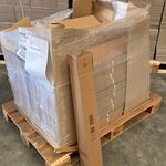 Ca. 150x Stuks kokerdozen, bruin, 705x108x108mm