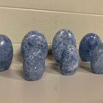 7x Calciet blauw vrije vorm