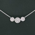 Witgouden ketting met briljant geslepen diamanten