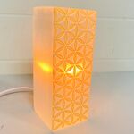 Seleniet bloklamp met gravure