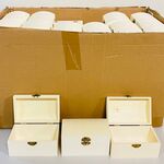 Ca. 60x Houten schatkistjes