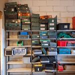 Partij lege gereedschapsboxen o.a. Makita, Bosch