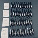 Ca. 240x Karperlood / karpergewichten met wartel, 30-160 gr