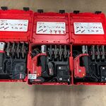 3x Accu-persmachine met persbekken en opladers in koffer Rothenberger
