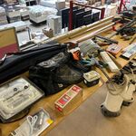 Partij gereedschappen, installatiematerialen en elektra