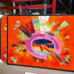 4x S. Rasmussen ‘Power of Colour’ origineel olieverfschilderij op doek
