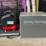 Spraytan-systeem met Super Silent Profi 66 compressor Sunny Spray