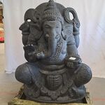 Beeld, Ganesha, Donkergrijs / Antraciet