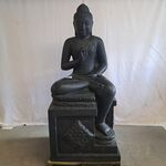 Beeld, Buddha, Donkergrijs / Antraciet