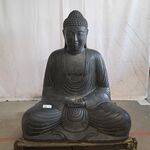 Beeld, Buddha, Donkergrijs / Antraciet