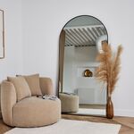2x Design spiegel met boog zwart 200×100 cm